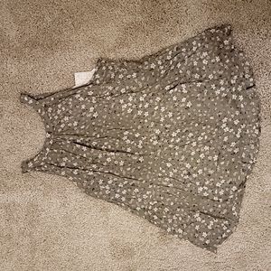 Green floral Hippie Rose Tank top